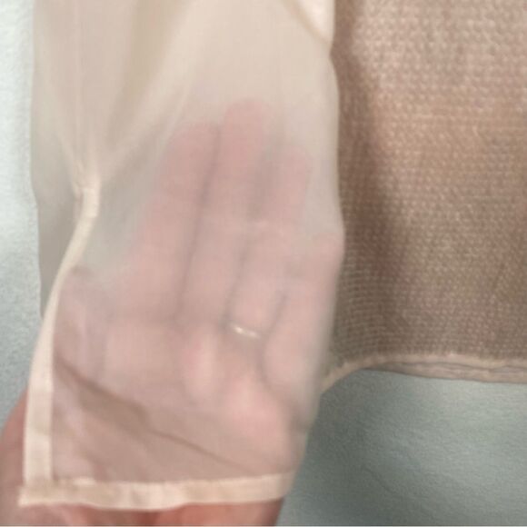 Victoria's Secret Pale Pink Semi Sheer Sequined High Neck Sleeveless Top Size M - Picture 9 of 13